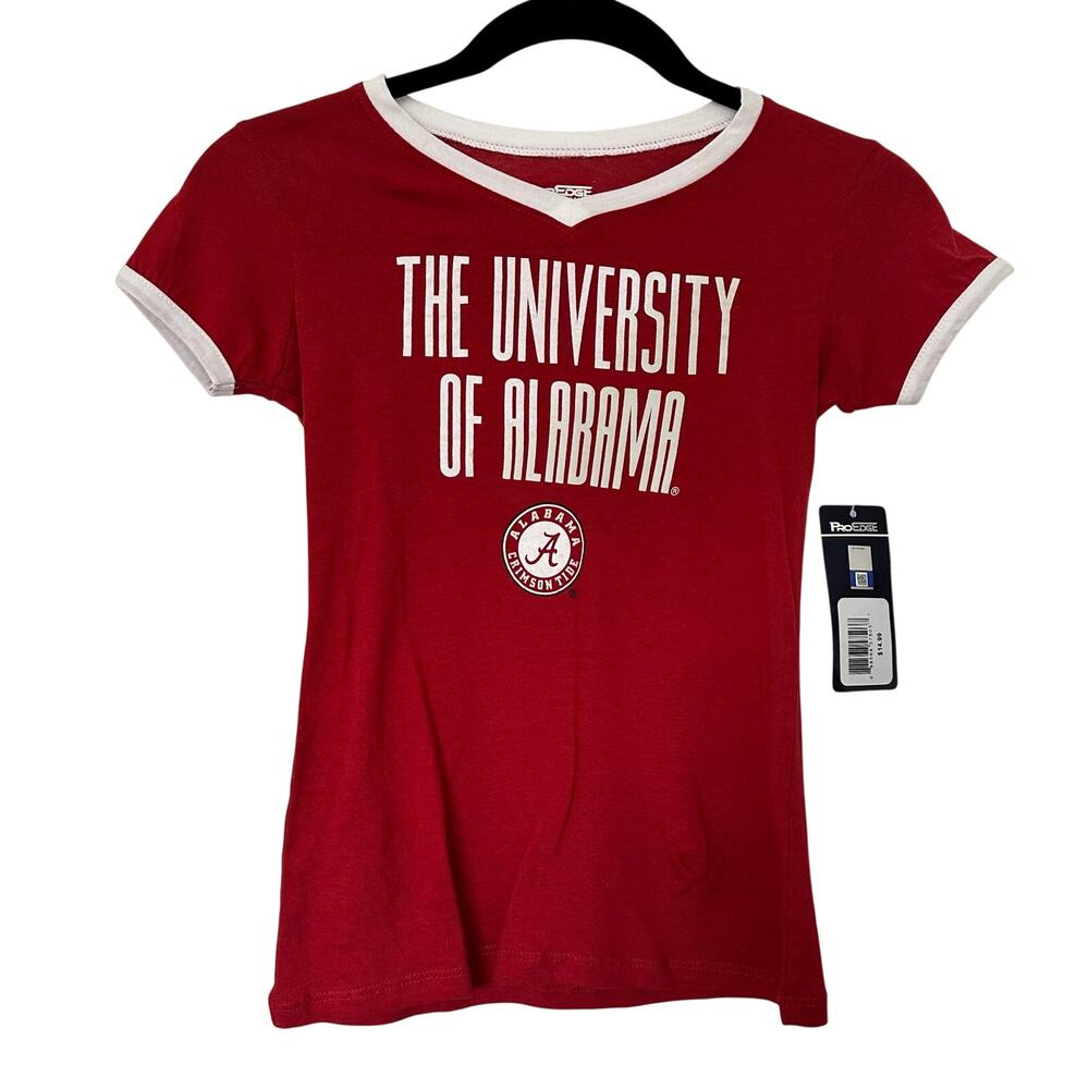 NWT! (M) University of Alabama Red White Baby Tee Crimson Tide Sporty Chic
